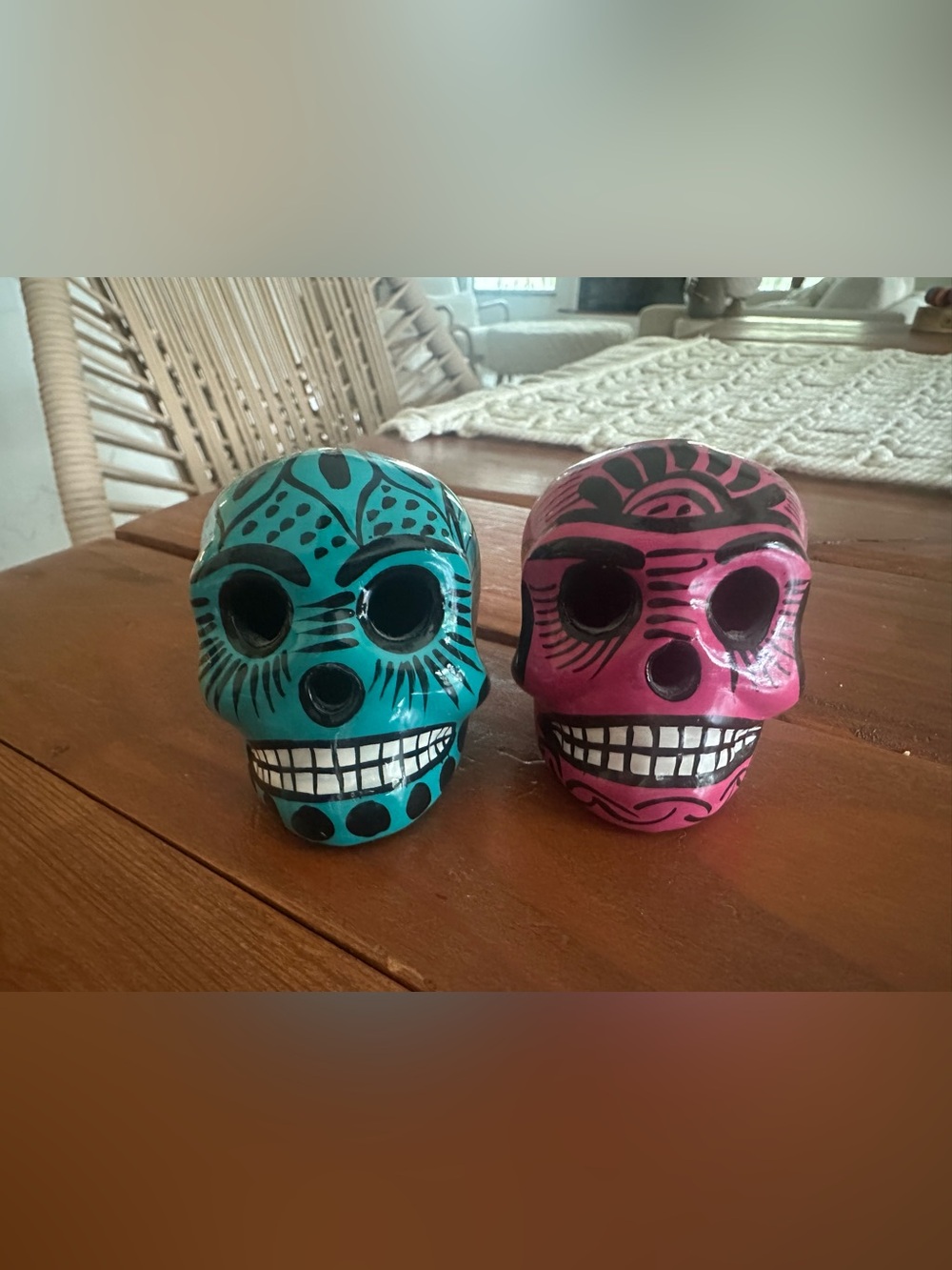 CLAY SUGAR SKULLS Figurines Dia de los Muertos
